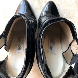 Jimmy Choo patent leather ankle boots
